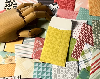 Seed Envelopes - Mini 2.25x3.5 Top Opening Gift Enclosures Coins Wedding Guest Book Thank You Notes Handmade Pretty Fun Colorful Assortment