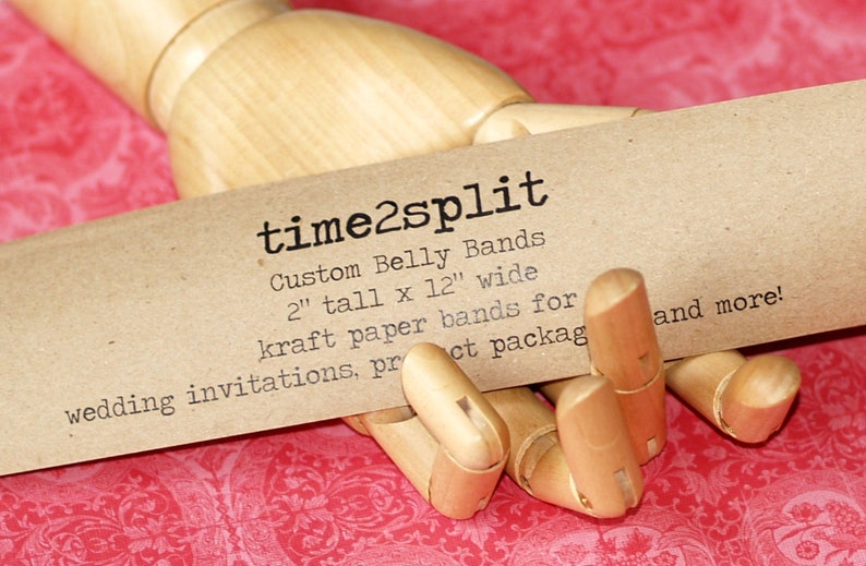 Kraft Paper Wide Belly Bands 100 12 Product Wrap Custom Etsy
