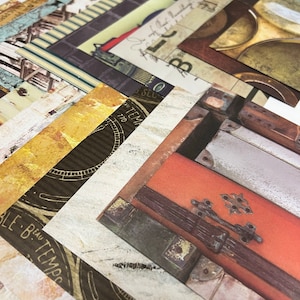 Vintage Thema Umschläge - 10 handgefertigte A2-Größe (5.75x4.5) verschiedene antike Look-Designs Penpal Letters Junk Journaling Old Grunge Rustikal