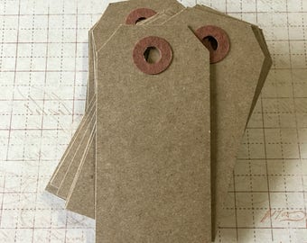 Small Kraft Tags - Size #2, 3-1/4" x 1-5/8" Economy Shipping Tags Etsy Shop Supplies Paper Goods Merchandise Tags Quantity Discount Bulk
