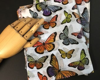 Tissue Wrap, Beautiful Butterflies - Colorful 15x20 or 20x30 Gift Wrap Wrapping Paper Birthday Monarch Orange Purple Bright Rainbow Colors