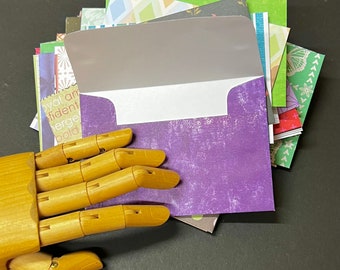 Sobres hechos a mano - 3.5" x 5" Papelería para correo postal Colores surtidos Patrones Flores Rayas Lunares Para toda ocasión Saludos Lindos Agradecimientos