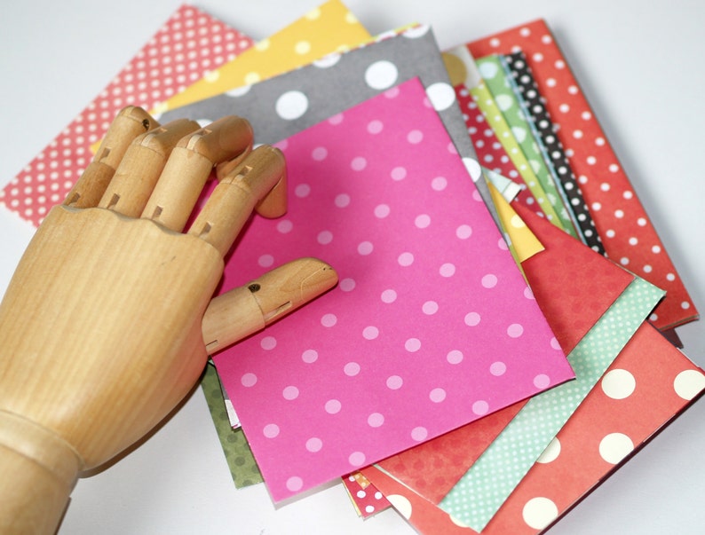 Handmade Envelopes A2 5.75 x 4.5 Large Mailing Stripes Polka Dots Flowers Wood Grain Invitations Announcements Snail Mail Greetings image 3