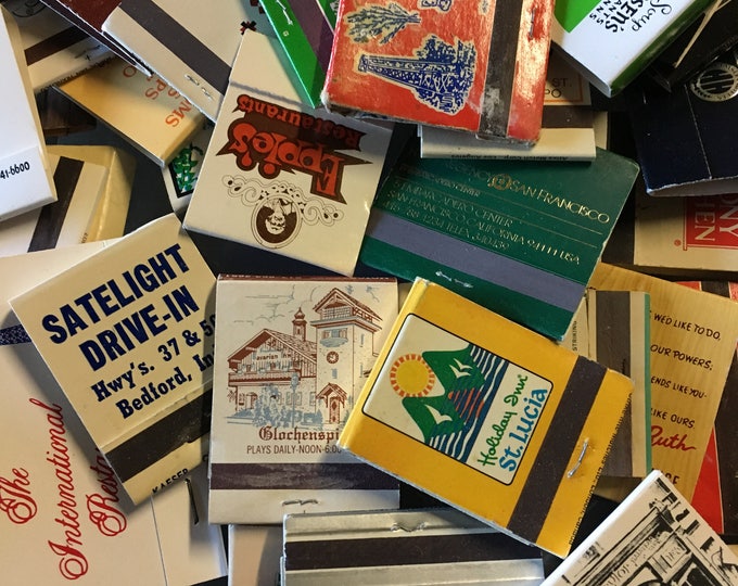 MATCHBOOKS Lot of 20 Vintage Match Books Hotels Bars Casinos Restaurants Match Covers Souvenirs