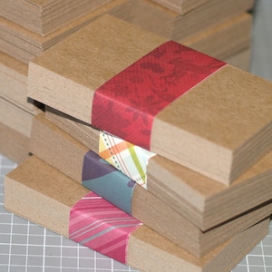 Cartes de visite vierges Kraft - Cartes de visite en carton gris clair Fournitures du vendeur Cartes vierges de 2 x 3,5 pouces Cartes de visite DIY Cartes rustiques