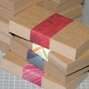 Kraft Business Card Blanks - Lightweight Chipboard Biz Cards Seller Supplies 2" x 3.5" Blank Cards DIY Business Cards Rustic Cards