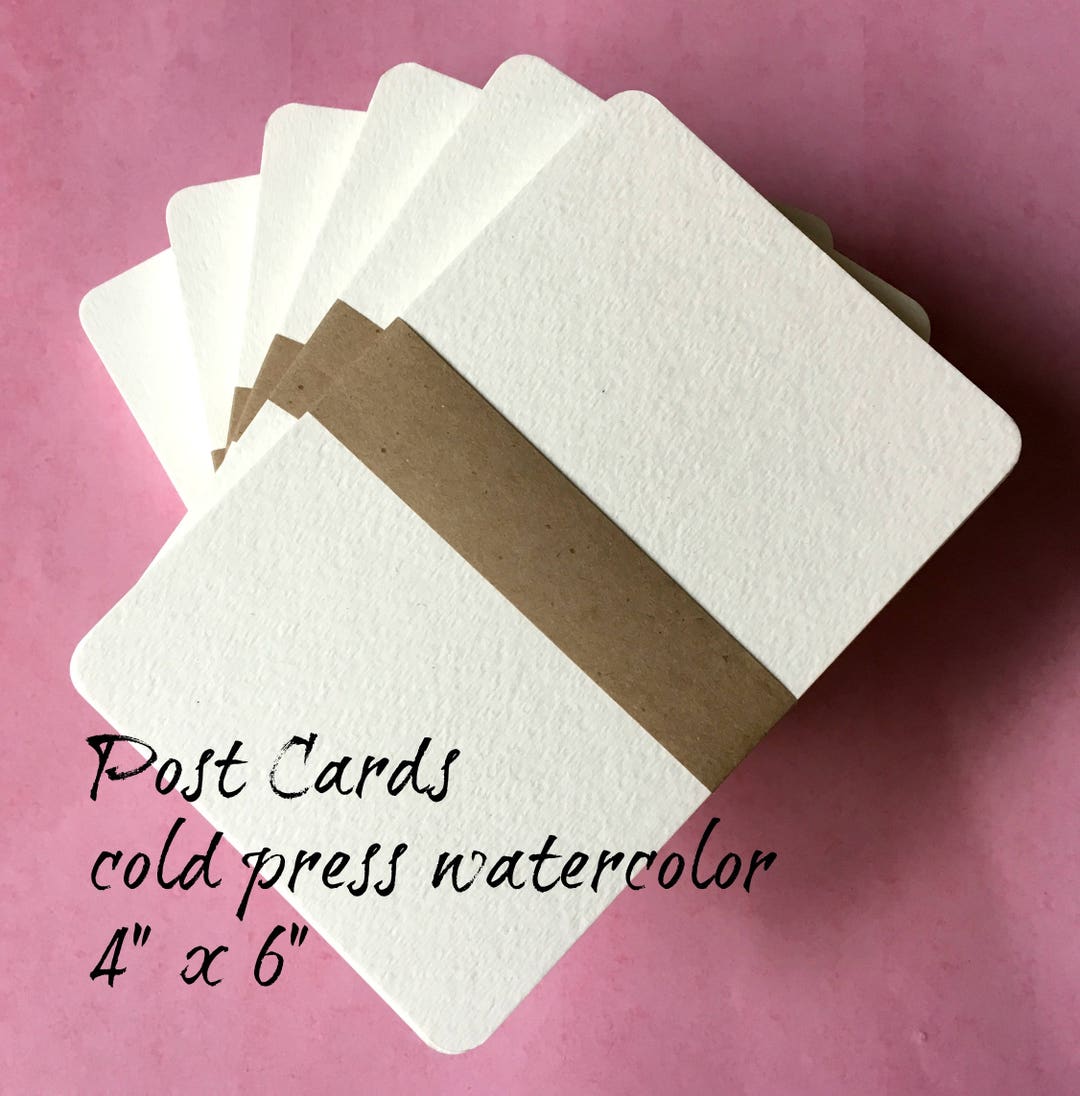Watercolor Postcards . 4x6 Cold Press Square or Rounded Corners