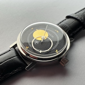 Raketa Copernicus, Kopernik, Vintage Watch, Wrist Watch, 2609, Rare, Collectible, Moon watch, Space watch, Unisex watch, Leather Strap