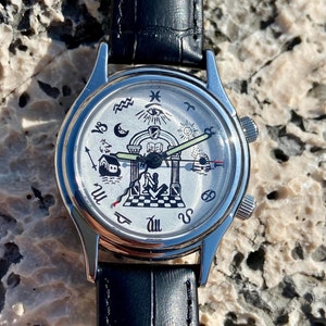 Poljot, Signal, Vintage Watch, Mechanical Watch, Wrist Watch, 2612.1, Rare, Collectible, Masonic, Alarm function, Leather Strap