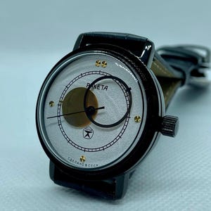 Raketa Copernicus, Kopernik, Vintage Watch, Wrist Watch, 2609, Rare, Collectible, Moon watch, Space watch, Unisex watch, Leather Strap