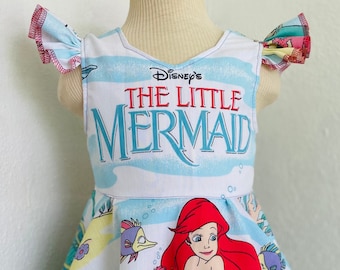 Vintage Little Mermaid Upcycled Dress