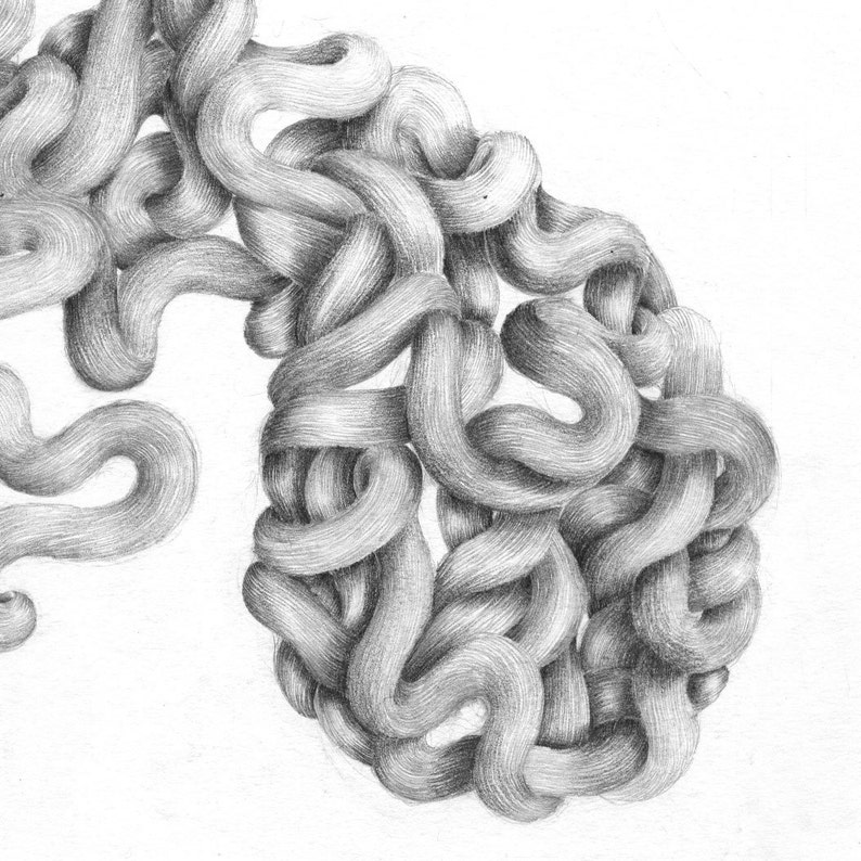 Pulse Pencil Drawing on Paper Etsy