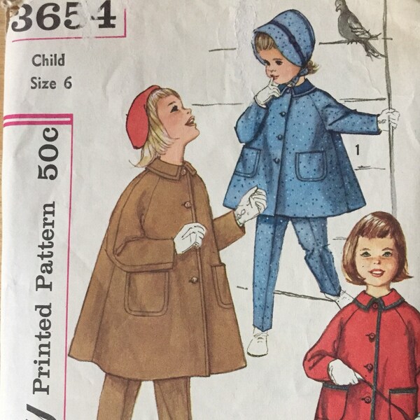 Sweet Simplicity 3654 Child’s Coat, Pants, and Hat - Size 6