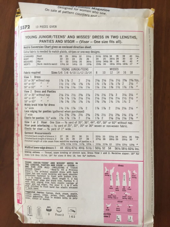 Lady Princess Intimates Size Chart