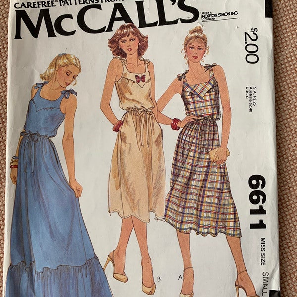 Vintage 70s McCall’s 6611 Sun Dress - Size small