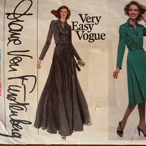 Vintage Vogue American Designer Original 1730 Diane Von Furstenberg Dress - size 12