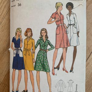 May include: Vintage sewing pattern for a dress with a collar and a belt. The pattern is for misses' sizes 8 to 18 and half sizes 14 1/2 to 20 1/2. The pattern is from Butterick and is number 6944. The pattern is for a dress with a collar and a belt. The pattern is for misses' sizes 8 to 18 and half sizes 14 1/2 to 20 1/2. The pattern is from Butterick and is number 6944.
