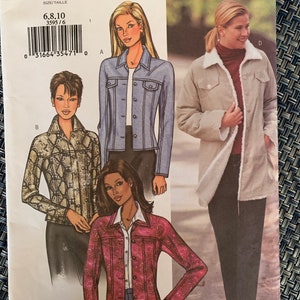 May include: A sewing pattern for four different jackets. The pattern is for sizes 6, 8, and 10. The pattern is from Butterick and the pattern number is 3595.