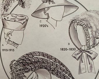 Butterick 4697 Millinery Hat Patterns - Uncut