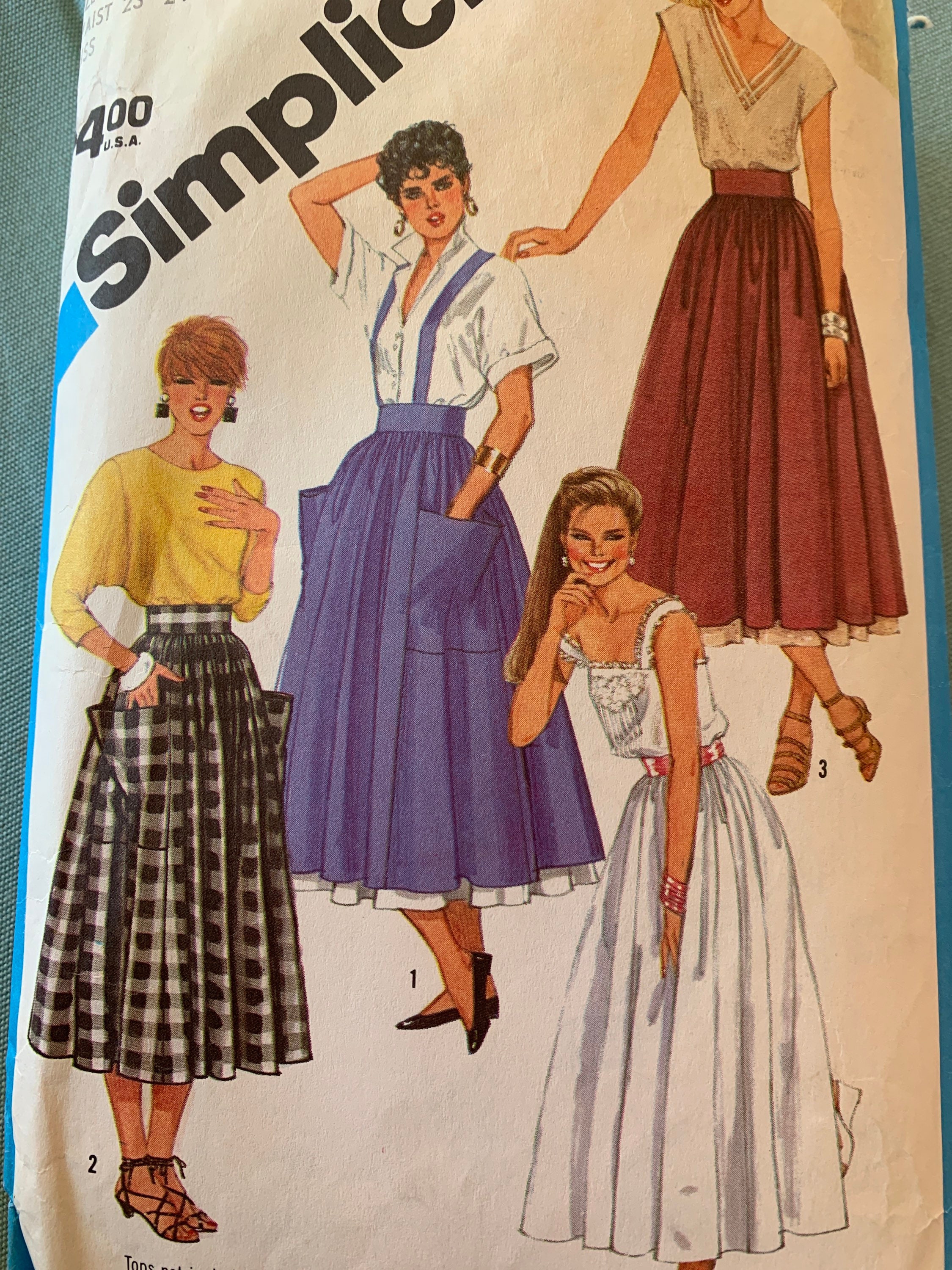 80s Simplicity 6460 Ruffled Skirts - Size 6 - Etsy