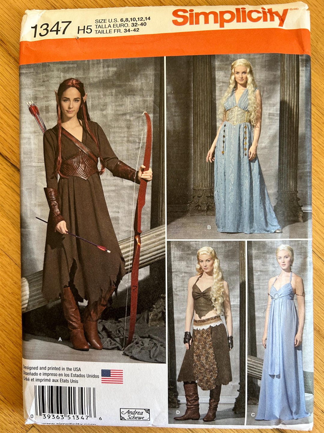 Warrior Costume Simplicity 1347 - Uncut 6-14 - Etsy