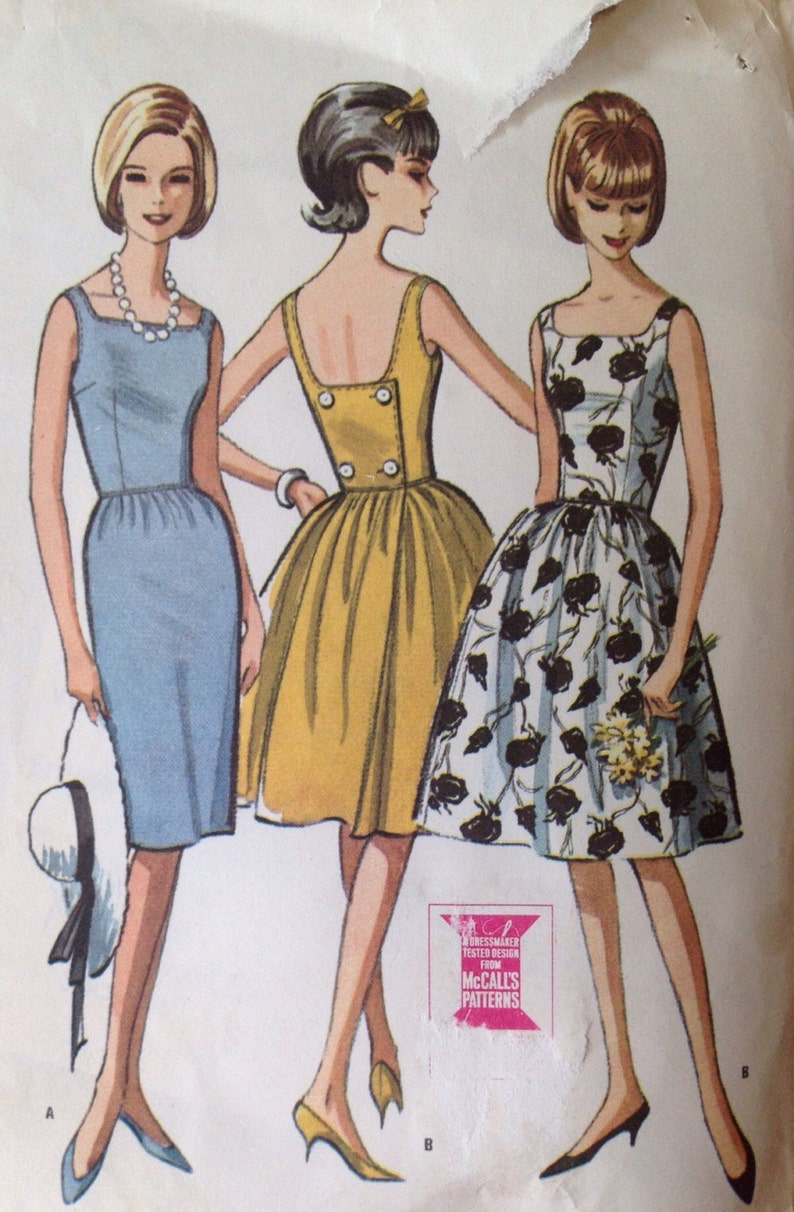 size 10 Vintage McCall/'s 7248 Dress