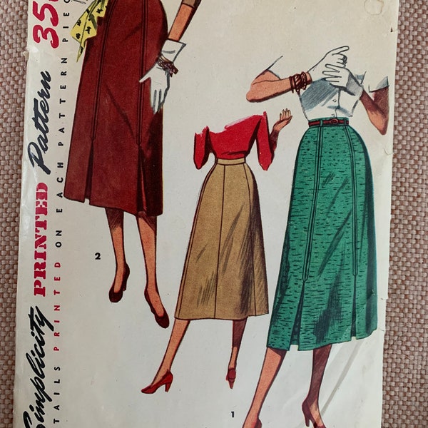 1950s Simplicity 4414 Slim Skirts - waist 26