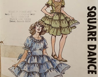 Authentic Patterns Sewing Pattern Ladies Western Square Dance Dress Misses UPICK Authentic Patterns Sewing Pattern Ladies Western Square Dance Dress Misses UPICK