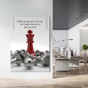 Abilità Nome Scacchi Arte murale Ispiratrice Tela Ufficio Arte acrilica Soggiorno Illustrazione Stampa Carta da parati Scacchi Motivazione Detto Stampa