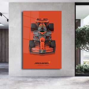 Formula One RaceCar Canvas Wall Art Acrylic Print Inspirational Wall Decor, Legendary Formula One Sport Illustration Decor Luxury Automotive