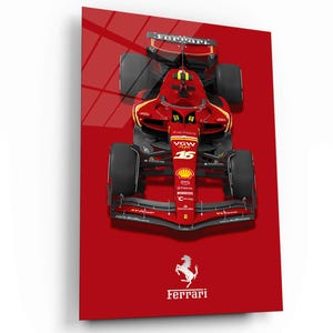 Formula One RaceCar Canvas Wall Art Acrylic Print Inspirational Wall Decor, Legendary Formula One Sport Illustration Decor Luxury Automotive