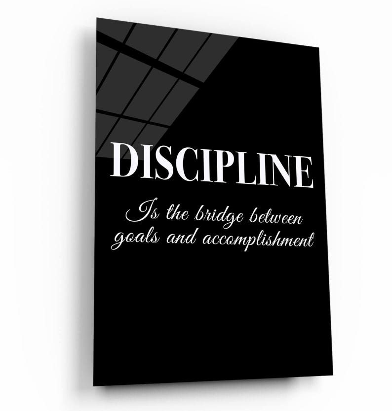 Discipline Noun Motivational Quotes Canvas Wall Art Entrepreneur ...