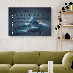Erfolgs Ziele Motivationszitate Leinwand Kunst Inspirational Acryl Print Büro Wand Kunst Geschäft Wachstum Zitat Entrepreneur Mindset Poster