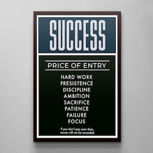Success Substantiv Motivationszitate Leinwand Wandkunst Inspirational Acrylglas Effekt Kunst Büro Wandkunst Große Leinwand Wohnzimmer Wandkunst