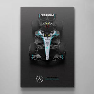 Formula One RaceCar Canvas Wall Art Acrylic Print Inspirational Wall Decor, Legendary Formula One Sport Illustration Decor Luxury Automotive