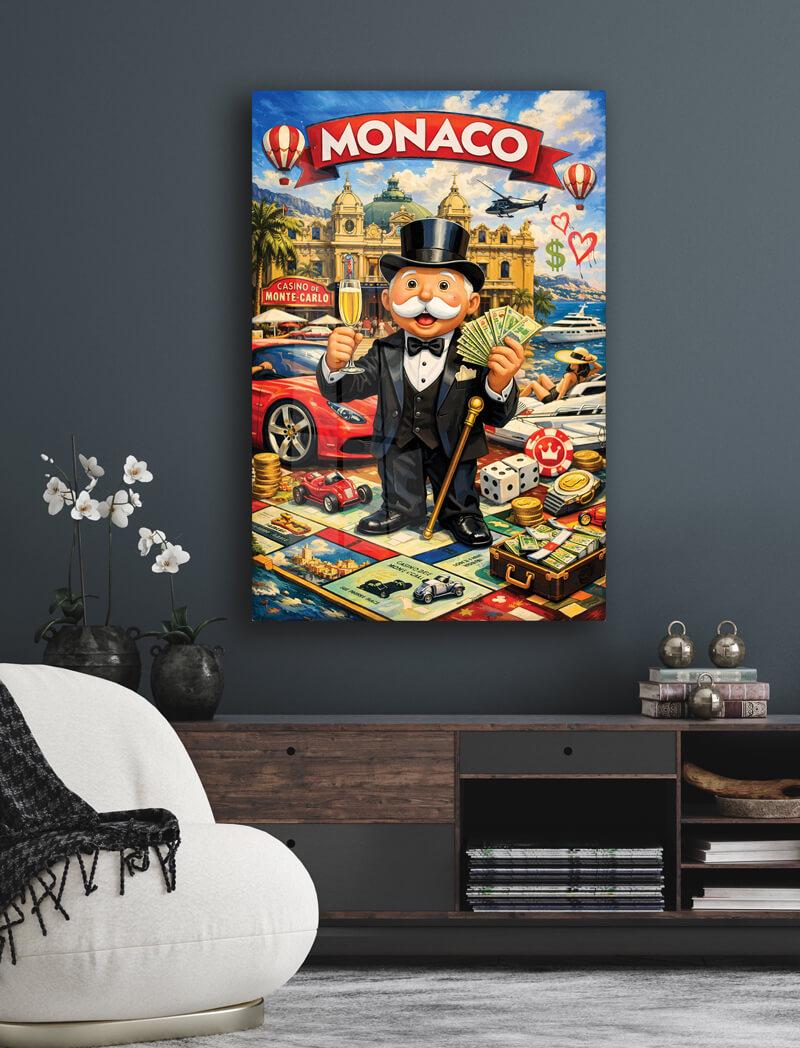 Monopoly Monaco Art Canvas Art: Alec Man Wall Art Market Control