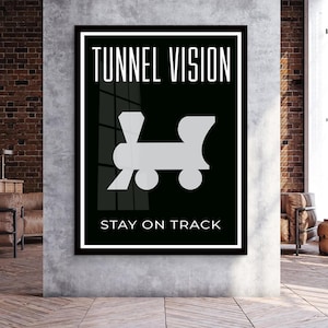 Tunnel Vision Canvas Wall Art Inspirational Acrylic Print Ready To Hang Office Idea Art Large Canvas Motivational Alec Monopoly Art