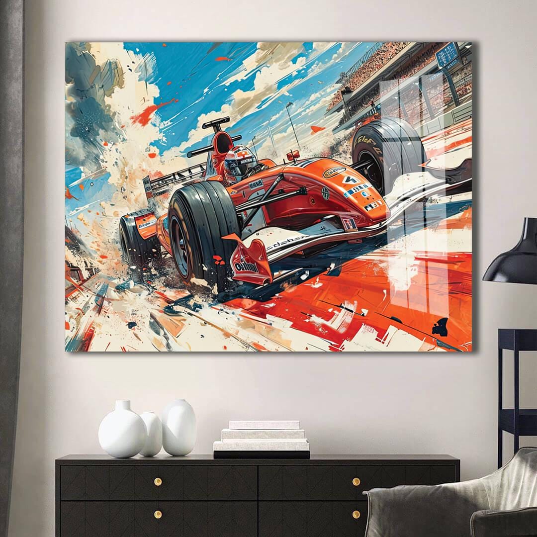 Formula One Car Racing Poster Formula One Car Race Art: Canvas or Acrylic Print - Etsy