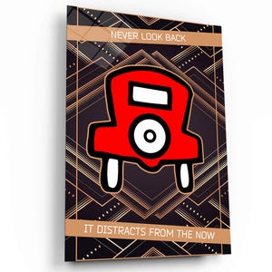 Alec Monopoly Never Look Back Canvas Wall Art Inspirational Acrylic Print Office Wall Art Large Canvas Gift Idea Alec Monopoly Abstract Art