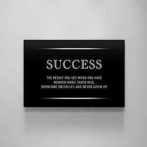 Success Substantiv Große Leinwand Motivation Zitat Wandkunst Inspirierende Acrylglas Wirkung Kunst Büro Wand Kunst Illustration Wohnzimmer Wand Kunst