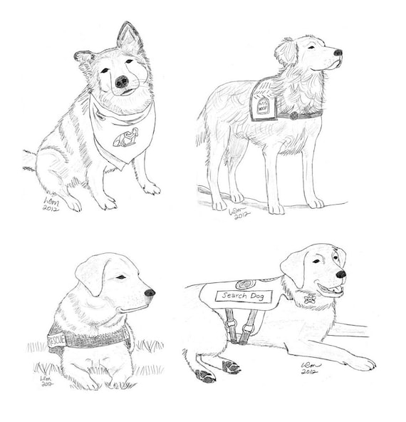 Service Dog Notecards Etsy