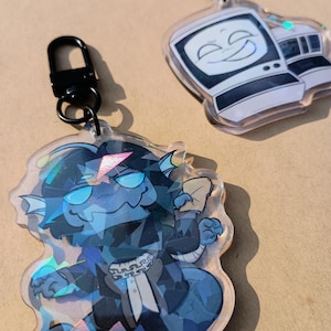 Roblox Pressure Holographic Acrylic Keychains - Sebastian Solace and PAInter