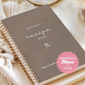 Personalized Family Recipe Book: Custom A5 Hardcover Journal