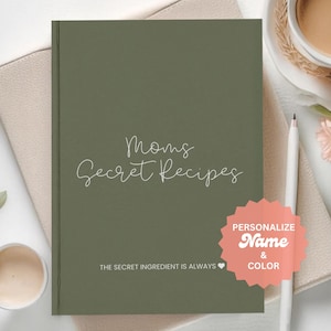 Personalized Family Recipe Book: Custom Hardcover Cooking Journal