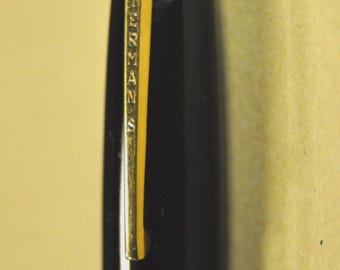 Pluma estilográfica Waterman's Vintage Rare LAQUÉ BLACK&GT con plumín de oro de 18 quilates, francesa, circa 1951, con caja neutra.