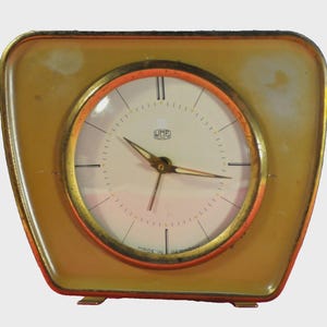 Ruhla ~ 5J, zeldzame cal. UMF 8 vintage ca. 1953, Duitse /DDR-tijdperk / tafelwekker