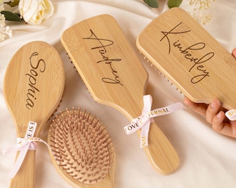 Custom Wooden Hair Comb,Personalized Bamboo Hair Brush,Gift for Her,Bridesmaid Gift,Bridal Shower Gift,Custom Name Airbag Comb,Wedding Gifts
