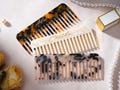 Personalized Engraved Amber Hair Comb, Custom Name Acetate Hair Comb, Marble Hair Comb, Gift for Her, Wedding Bridesmaid Gift, Bridal Gift