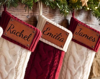 Personalized Christmas Stockings with Name, Family Christmas Stockings 2026, Christmas Gifts, Custom Knitted Stockings, Holiday Decor