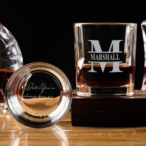 Custom Engraved Whiskey Glass,Personalized Vintage Whiskey Glass,Groomsmen Whiskey Glass,Glass for Whiskey Lover,Party Favors,Groomsmen Gift